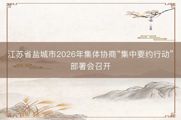江苏省盐城市2026年集体协商“集中要约行动”部署会召开