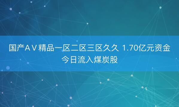 国产AⅤ精品一区二区三区久久 1.70亿元资金今日流入煤炭股