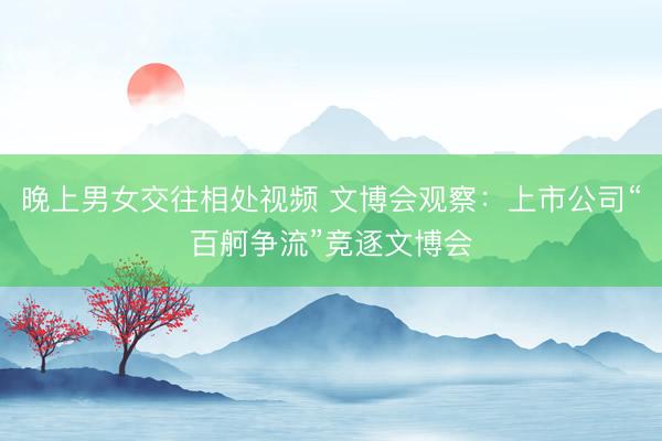 晚上男女交往相处视频 文博会观察：上市公司“百舸争流”竞逐文博会