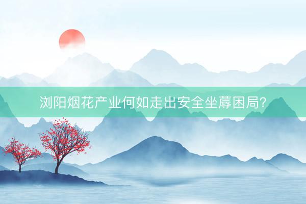 浏阳烟花产业何如走出安全坐蓐困局？