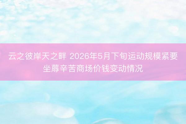 云之彼岸天之畔 2026年5月下旬运动规模紧要坐蓐辛苦商场价钱变动情况