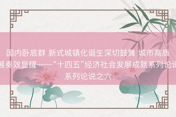 国内卧底群 新式城镇化诞生深切鼓舞 城市高质地发展奏效显耀——“十四五”经济社会发展成就系列论说之六