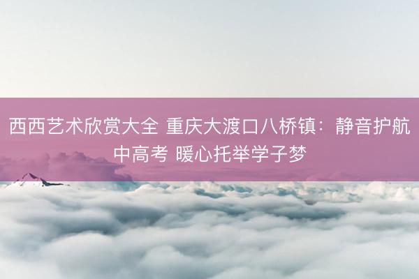 西西艺术欣赏大全 重庆大渡口八桥镇：静音护航中高考 暖心托举学子梦