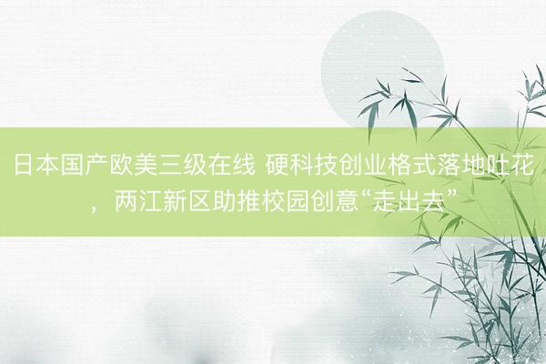 日本国产欧美三级在线 硬科技创业格式落地吐花，两江新区助推校园创意“走出去”